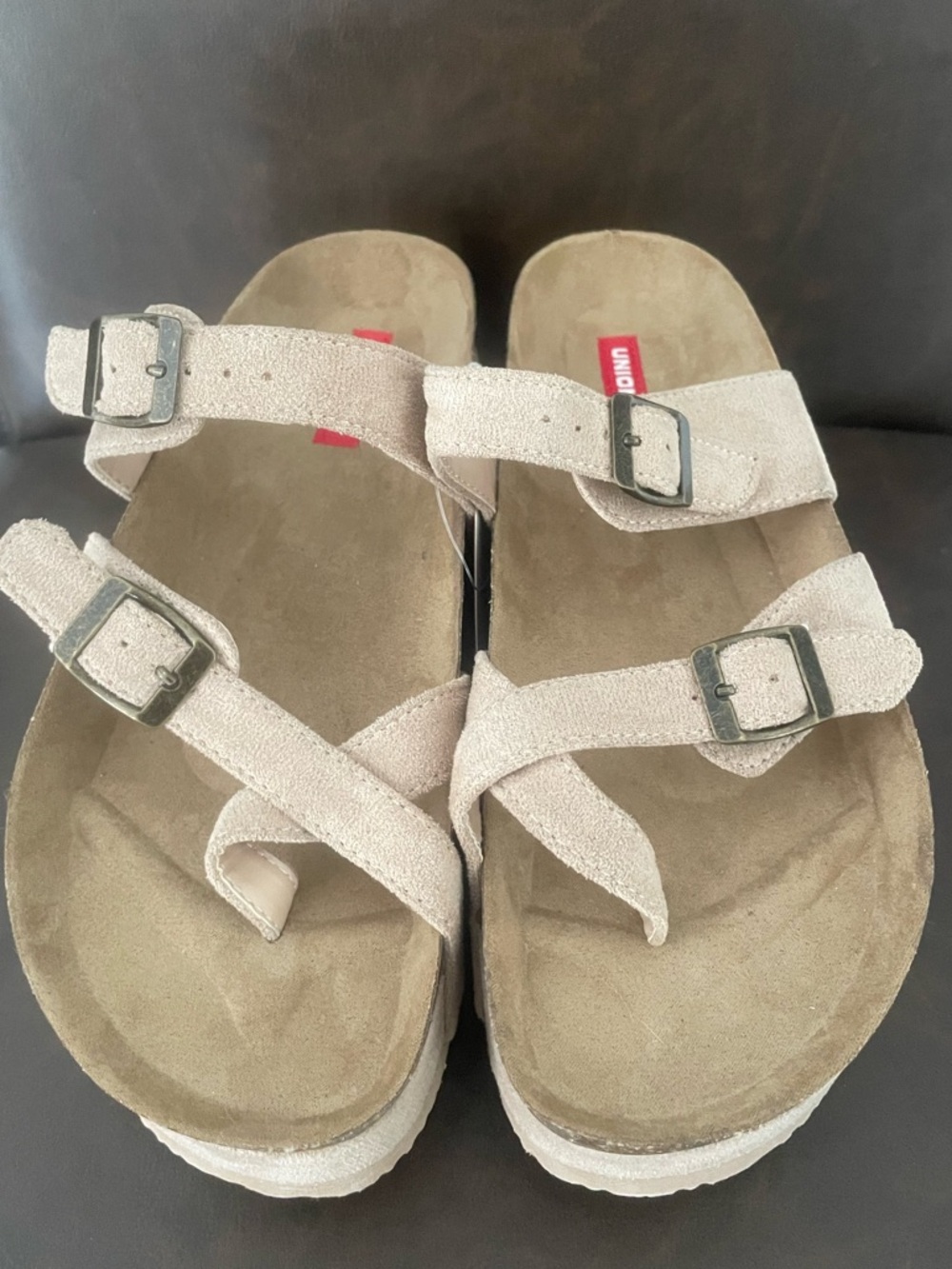 Unionbay Gemini Women's Footbed Slide Sandal Platform Size 8M - Tan - NWT